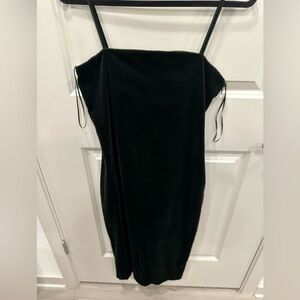 Zara Women’s Cocktail Dress Green Velvet Sz M New With Tags